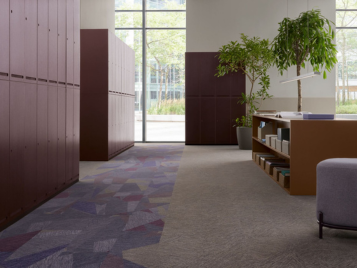 Flotex Converge 141008 apex | Converge Plain 141011 zircon carpet tiles